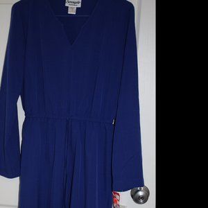Serengeti blue long sleeve dress, size small,